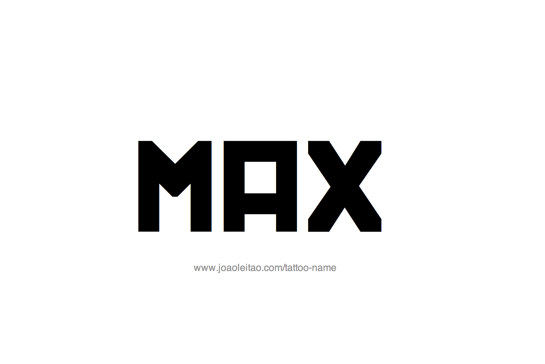 Max Name Tattoo Designs